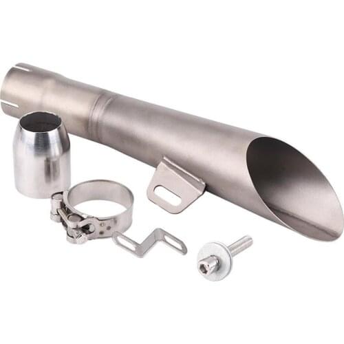 Universal Motorcycle Exhaust Pipe Tip Muffler Stainless Steel Trim Tail Tube Autobike Scooter Muffler Modified Exhaust System