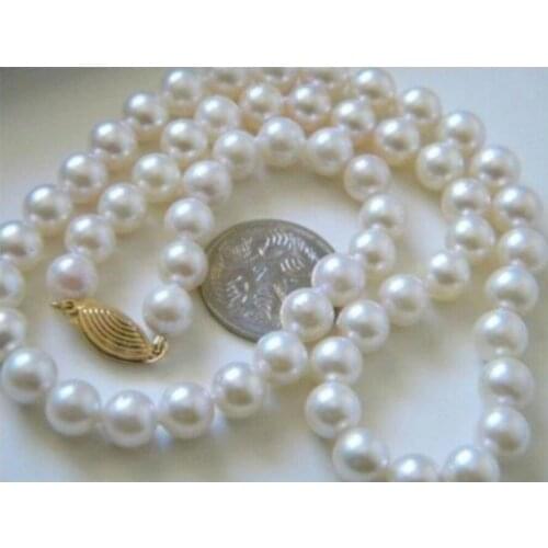 Jewelry Free Shipping real 9-10mm south sea white natural pearl necklace 18 inch