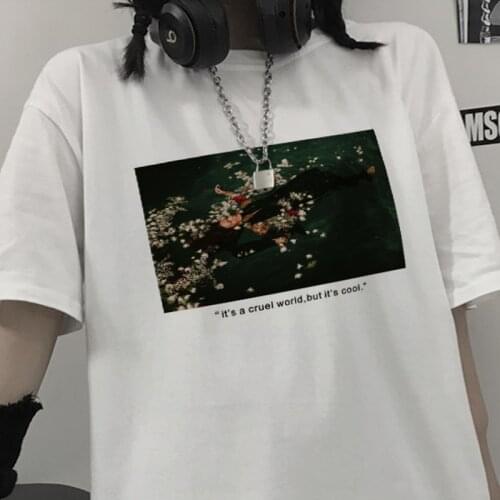 T-shirts Women Cartoon Printing Leisure Soft Loose Streetwear Tees Womens Funny T Shirt Female Harajuku Summer Clothing Girls