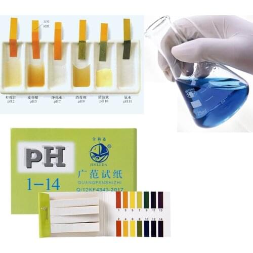 1-14st litmus strips ph test Water quality monitoring Indicator meter 80 Strips reagents paper Cosmetic urine soil Analyzers