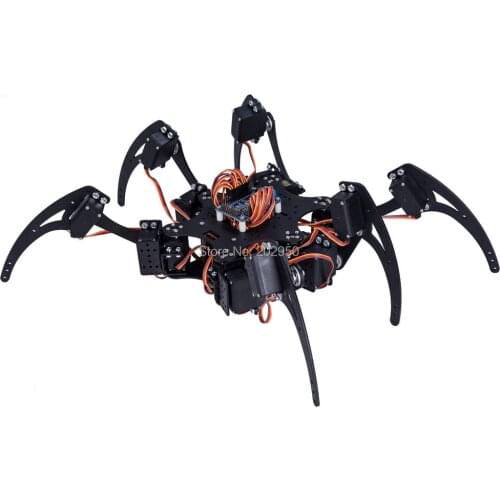 1set Aluminium Hexapod Spider Six 3DOF Legs Robot Frame Kit With 18 Servo Arm Plate For Arduino Retail + Free Shipping