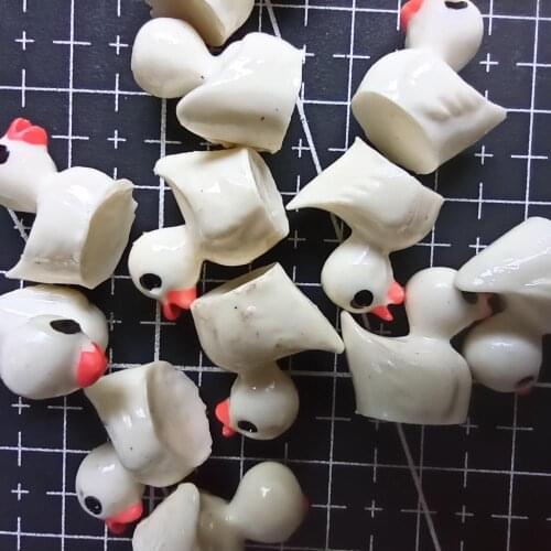 1pcs/lot resin solid white flaw duck cartoon 15mm fairy garden gnome moss terrarium decor crafts bonsai home DIY A111-12