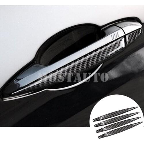 For BMW X1 F48 X2 F39 Carbon Fiber Exterior Car Door Handle Trim Cover 2016-2019 8pcs Car Accessories Interior Car Decor