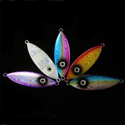 80g 1pcs/lot Slow Jig Spoon Lure Saltwater Metal Jigging Fishing Lure casting luminous lead jigging lure