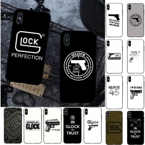 FHNBLJ Glock Handgun Phone Case for iPhone 11 12 pro XS MAX 8 7 6 6S Plus X 5S SE 2020 XR cover