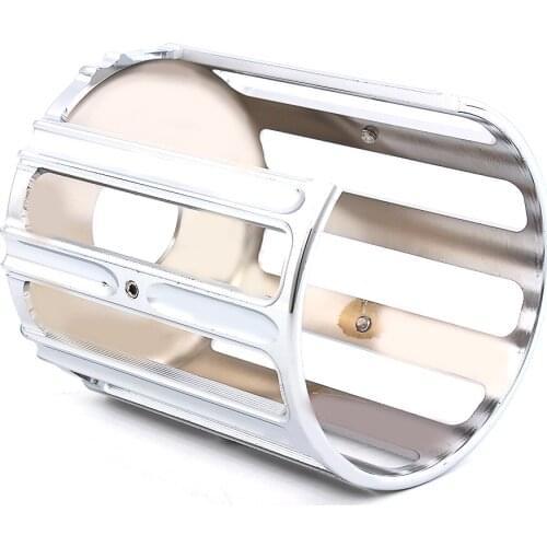 Motorcycle Chrome Oil Filter Cover Cap Trim Grill For Harley Touring Street Electra Glide Sportster Softail Dyna Aluminum CNC