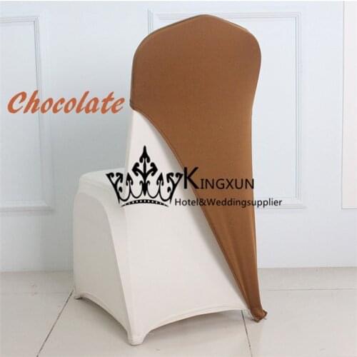 25 50 100pcs Mettalic Lycra Spandex Chair Cap Cover Universal For Wedding Decoration Stretch Party Chair Covers Event Hotel