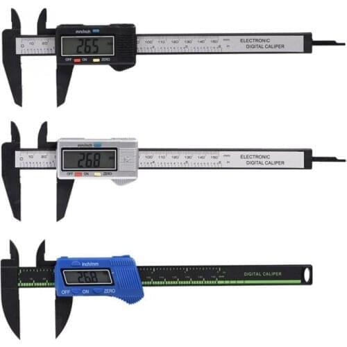 By dhl FEDEX 100pcs practical 6inch LCD 150mm Digital Electronic Carbon Fiber Vernier Caliper
