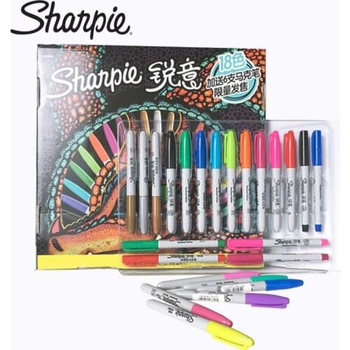 Sharpie Marker Pen 24pcs/set Student Animation Design Art Hand-Painted Color Drawing Pen School Stationery Gift