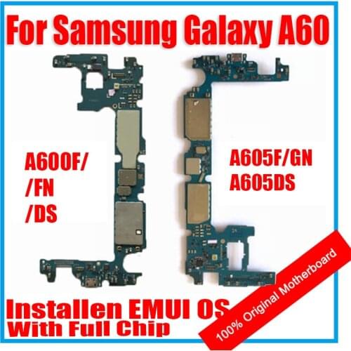 For Samsung Galaxy A60 A600F/FN/DS A605F/GN A605DS motherboard Android SUPPORT mainboard ORIGINAL replac board