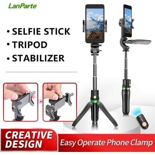 Lanparte Multifunctional Self Stick Tripod Stabilizer with Remote Control for Smart Phone Fit for Instagram Tik Tok