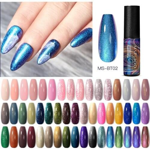 MSRUIOO 5ML Gel Nail Polish Glitter For Manicure set nail Art Semi platium UV LED Lamp Nail varnishes Base Top Coat Gel Lacquer