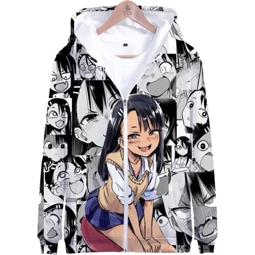 Nagatoro Hayase 3D print autumn and winter Holiday passionate style Men/Women casual Youthful Streetwear Style Zip hooded