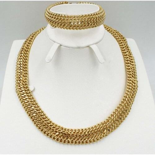 New Vintage Jewelry Sets African Bead Beads Statement Necklace Earrings Bracelet Ring Women Wedding Party Accessories