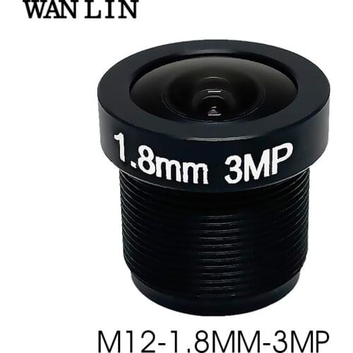 1.8mm 3MP CCTV Lens Fisheye IR M12 CCTV Camera Lens 3Megapixel HD For HD IP Camera 180D Wide Viewing Angle F2.0 2.8mm 3.6mm
