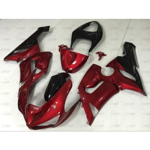 For Kawasaki ZX6r 2005 - 2006 Abs Fairing for Kawasaki ZX6r 05 Fairing for Kawasaki ZX6r 2005 Pearl Red Black Bodywork