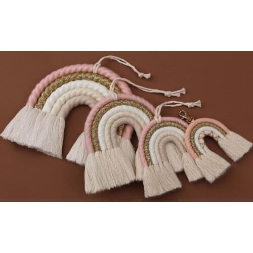 Woven Cotton Rope Rainbow Hanging Decoration Wall Hanging Room Decor Photo Props