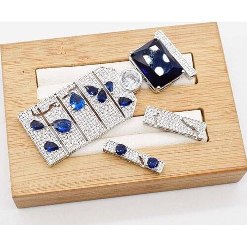 73X25mm gold plated crystal connector cubic zircon Micro Pave necklace pendant Jewelry DIY