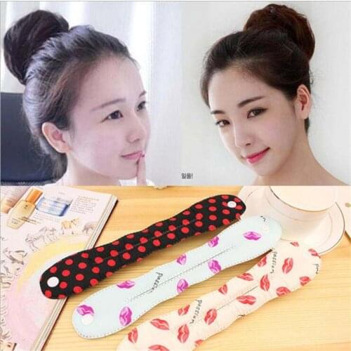 New Fashion Girls Print Flower Dot Strip Headbands DIY Hair Style Maker Donuts Bud Head Band Kids Cute Headwear Hair Accessories
