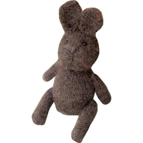 Newborn Photography Props Bunny Doll Knitted Cute Animal Rabbit Baby Photo Shooting Fotografia Accessory