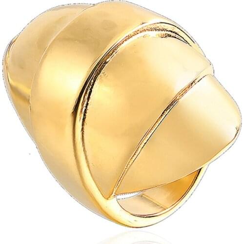 RIR High Polish Wide Concave Shiny Large Ring Stainless Steel Band Spartan Helmet Shaped Ring For Men