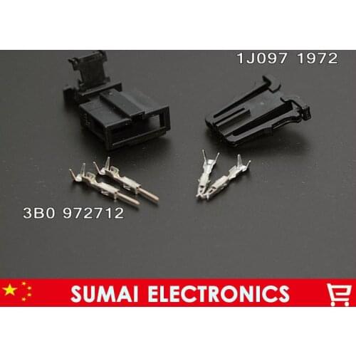 Male female choose 1.5mm 2P auto Tweeter, door light, license plate light plug connector for VW,Audi, 1J0 971 972, 3B0 972 712