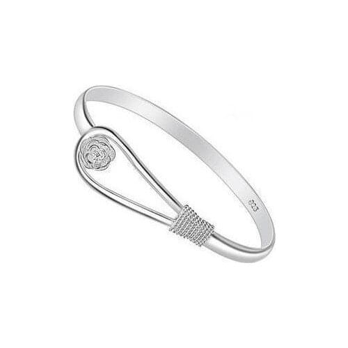 2016 new hot sell 925 sterling silver high quality female bangle/bracelets wholesale jewelry