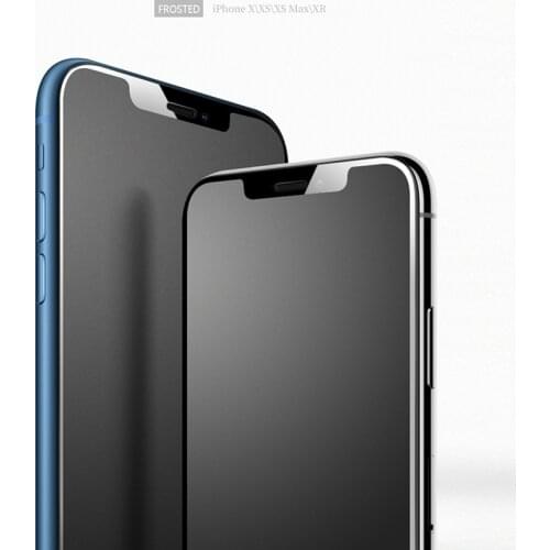 2PCS No Fingerprint Glass for Iphone 13 Pro Max Full Cover Screen Protector Frosted Matte Glass for Iphone 11 XR XS Smooth Edge