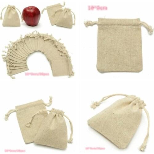 Jewelry bag drawstring jewelry packaging bag sack jute packaging display bag sachet gift storage drawstring bag 10PCS