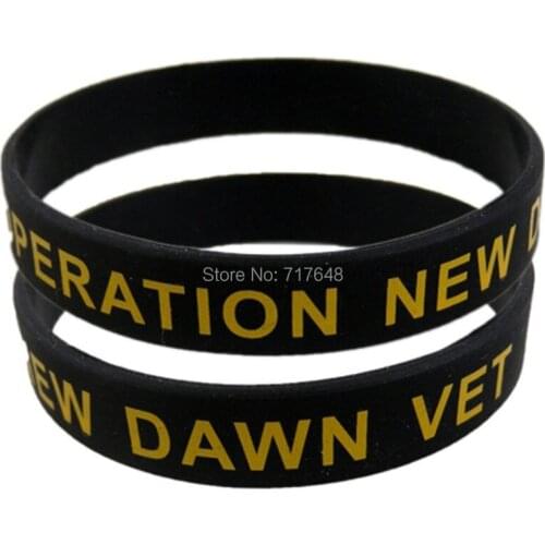 100pcs Motivational Sayings Operation New Dawn wristband silicone bracelets free shipping by epacket A