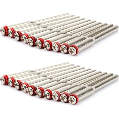 20Pcs Cutting Cut-off Wheel Holder Connecting Rotary Mandrel 3.175mm Diamond Cutting Disc Mandrel for Dremel Rotary Tools