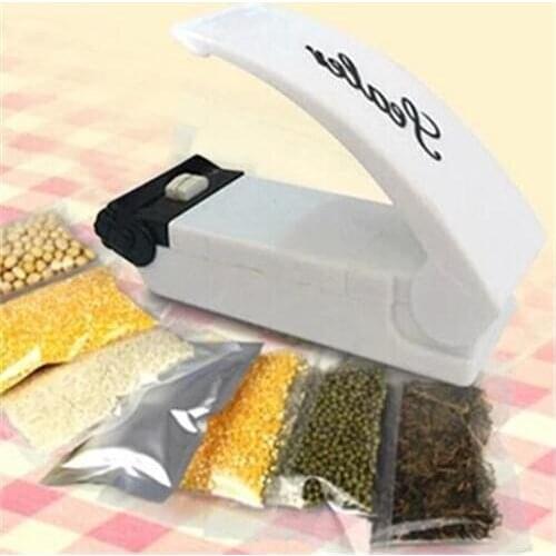 200pcs White Mini Portable Heat Sealing Machine Plastic Impulse Packing Bag Sealer Lovely Designed