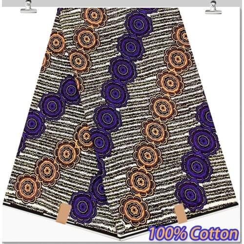 2021 Print African Wax Fabric Cotton Nigerian Ankara Batik sewing Material 6Yards african wax print cotton SP7271
