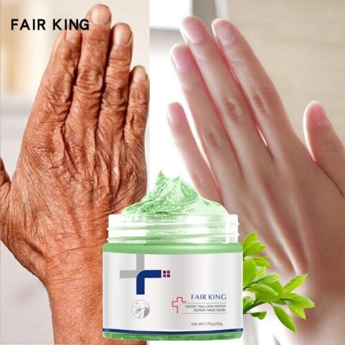 50G Green Tea Lock Water Repair Hand Mask Nourish Moisturizing Whitening Exfoliating Calluses Hand Film Anti-aging Hand Cream