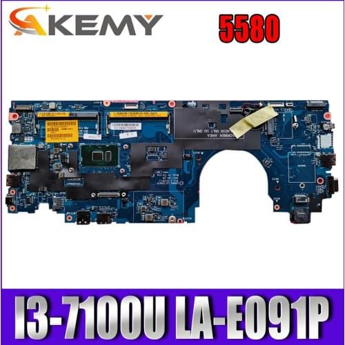 Akemy BRAND NEW CDM80 LA-E091P I3-7100U FOR Dell Latitude 5580 Laptop Motherboard CN-0PF39V PF39V Mainboard NOTEBOOK PC