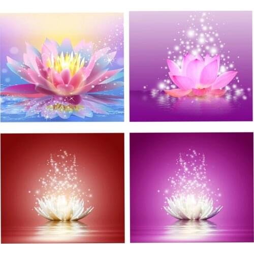 5d DIY Diamond Painting Lotus Flower Interior Paintings Home Wall Bedroom Decor Personalized Puzzles Gift Cross Stitch