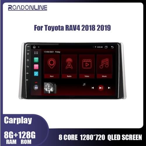Android 10 GPS Car Radio For Toyota RAV4 RAV 4 2018 2019 Multimedia Video Player DSP Carplay 6G 128G IPS Stereo No 2 din DVD