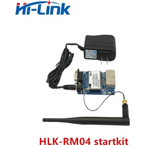 Free shipping HLK-RM04 Uart Serial Port to Ethernet WiFi Wireless Module with Adapter Board Development Kit