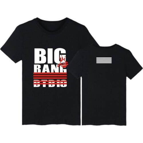 Kpop BIGBANG cotton T Shirt Women Men Summer Hip Hop Short Sleeve Tshirt T-shirt Streetwear Plus Size T Shirts Women Clothes