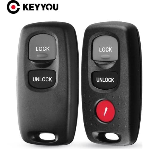 KEYYOU 20x For Mazda 2 3 6 323 626 MPV Protege 5 Keyless Entry 2/3 Buttons Remote Key Case Shell Cover Replacement Repair Kit