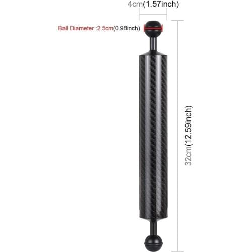 Dual Balls Carbon Fiber Floating Arm Ball Buoyancy 200g for Both Macro Wide-angle Photography underwater Shootin