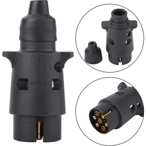 Hot sale Plastic 7 Pin Socket Plugs For Trailers RVs 12V 7 Way Round Standard European Car Plug Connector
