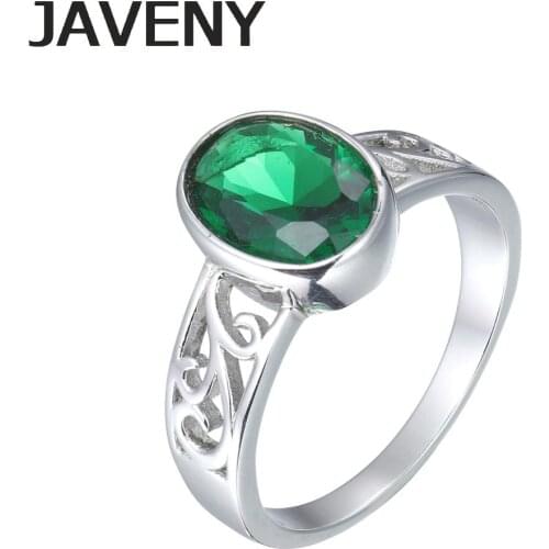925 Sterling Silver Jewel Female Emeralds Green CZ Irish Celtics Promise Engagement Wedding Rings for Women Accessories Gifts