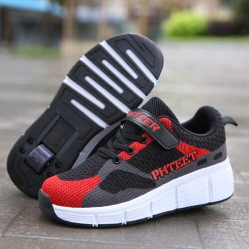 Roller Skate Shoes for Kids Boys Girls Wheels Sneakers with On Wheels Children Boy Girl Roller Sneakers Fashion Tennis Shoes