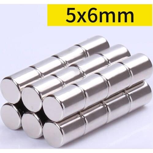 10/20/50/100pcs 5mm Diameter Round Neodymium Magnets 6mm Thick Rare Earth Strong Crafts Permanent Magnet N35