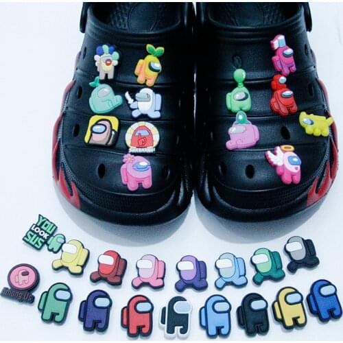 Hot Sale Robot Game PVC Shoe Charms Garden 1Pcs Shoe Decoration Accessories for Clog Designer Buckle Kid Party Gift Croc Jibz