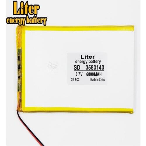 Liter energy battery 3580140 3.7V 6000MAH bateria li-ion para v88, v971 m9 tablet pc, 3880140 Tablet computer general
