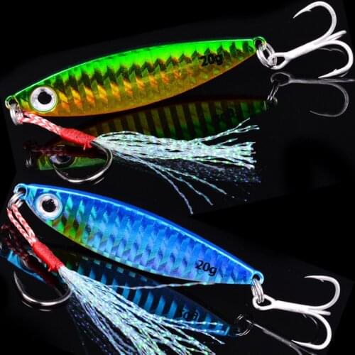 1pc Metal Jig Fishing Lure Sea Fishing Jigs Weights 7g-30g Trolling Saltwater Lures Artificial Jigging Fish Tackle Pike