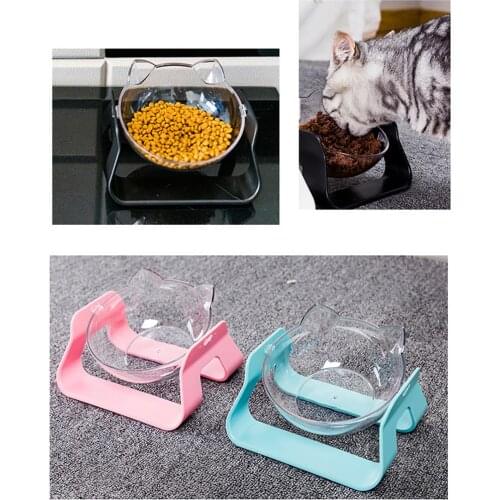 Pet Bowl Creative Angle Adjustable Cat Shape Dog Bowl Cat Bowl for Food Water