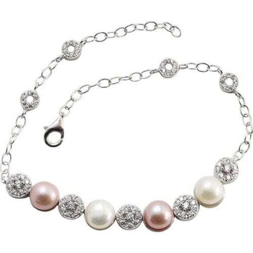 VB1 Trendy Vintage Fashion Style Golden Chain Pearl Plate Bracelet for Women Girlfriend Jewelry Accessories Gifts